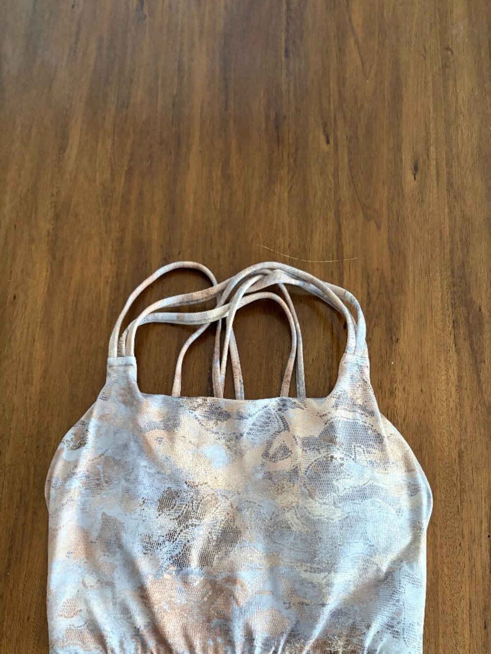 Athleta Hyper Focused Sports Bra Gold Foil Size Small
